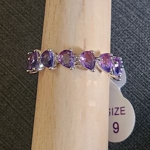 Bi Color Tourmaline 360 band sz 9